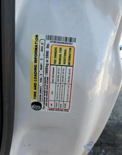 2014 Ford F250 Super Duty z USA, uszkodzony, nr VIN 1FTBF2A62EEA04342